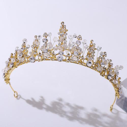 Tiaras nupciales, aleación de zinc, con Cristal, hecho a mano, Joyería & para mujer & con diamantes de imitación, más colores para la opción, diámetro interior:aproximado 160mm, Vendido por UD[