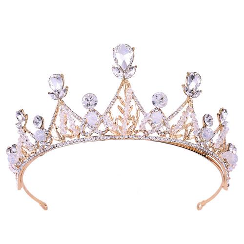 Tiaras nupciales, aleación de zinc, hecho a mano, Joyería & para mujer & con diamantes de imitación, más colores para la opción, diámetro interior:aproximado 150mm, Vendido por UD[