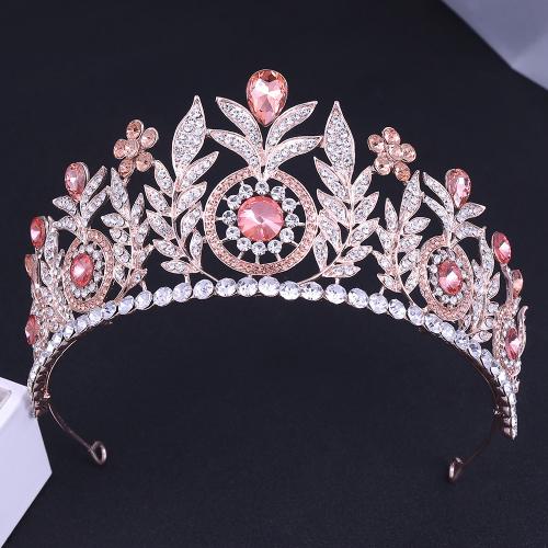 Tiaras nupciales, aleación de zinc, Joyería & para mujer & con diamantes de imitación, más colores para la opción, diámetro interior:aproximado 160mm, Vendido por UD[