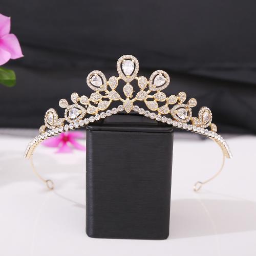 Tiaras nupciales, aleación de zinc, Joyería & para mujer & con diamantes de imitación, más colores para la opción, diámetro interior:aproximado 140mm, Vendido por UD[