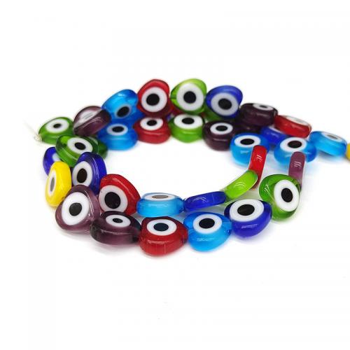 Evil Eye Lampwork Beads, Heart, DIY Approx 38 cm [