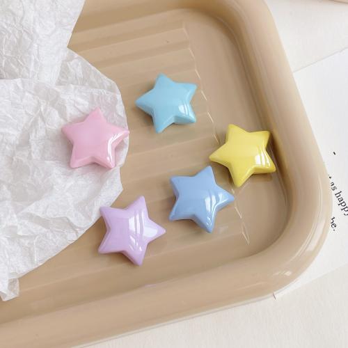 Abalorios De Acrílicos Enchapado, Acrílico, Estrella, chapado en UV, Bricolaje, más colores para la opción, 28mm, aproximado 100PCs/Bolsa, Vendido por Bolsa