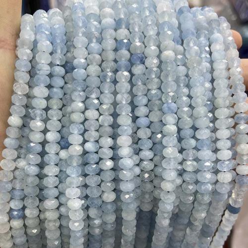 Perles aigue-marine, abaque, DIY & facettes, bleu de mer Environ 38 cm, Vendu par brin[