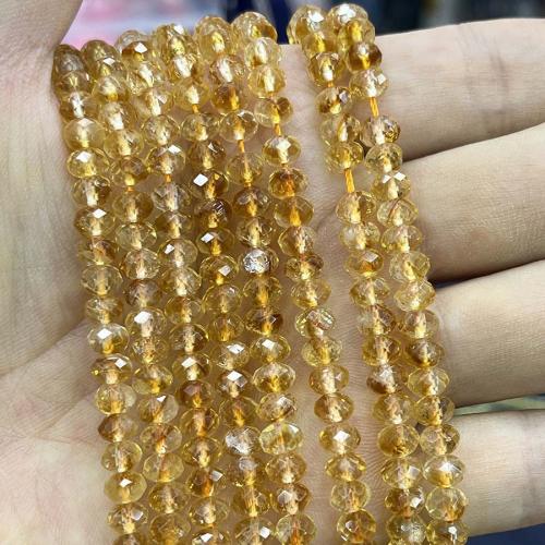 Cristal en jaune naturelles, perles de citrine, abaque, DIY & normes différentes pour le choix & facettes, Jaune Environ 38 cm, Vendu par brin[