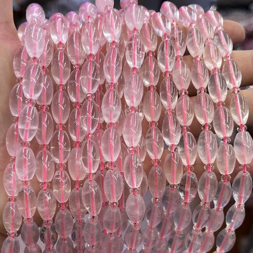 Perles en Quartz Rose naturel, Seau, DIY, rose Environ 38 cm, Vendu par brin[