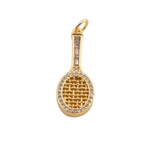 Cubic Zirconia Micro Pave Brass Pendant, high quality plated, DIY & micro pave cubic zirconia Approx 4mm [