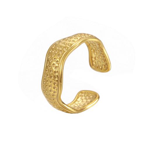 Edelstahl Fingerring, 304 Edelstahl, Vakuum-Ionen-Beschichtung, Modeschmuck & für Frau, goldfarben, inner diameter 18mm, verkauft von PC