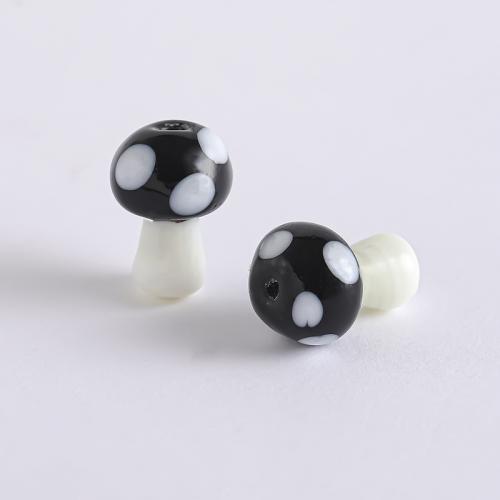 Plant Lampwork Beads, mushroom, DIY [