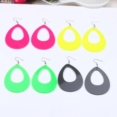 Boucle d'oreille de goutte acrylique, 4 pièces & bijoux de mode & styles différents pour le choix & pour femme, Vendu par fixé