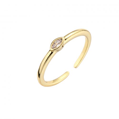 Cubic Zirconia Micro Pave Brass Finger Ring, plated, micro pave cubic zirconia & for woman [