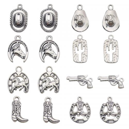 Zinc Alloy Jewelry Pendants, plated, mixed pattern & DIY, original color about 12 * 23mm [