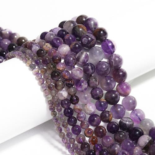 Natural Amethyst Beads, Round, DIY purple Approx 38 cm [