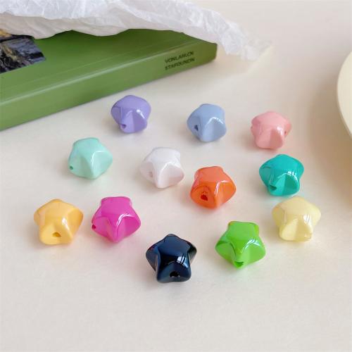 Plating Acrylic Beads, Star, UV plating, DIY 17mm, Approx [