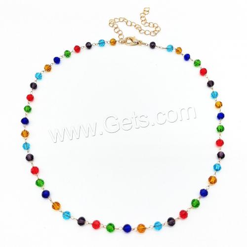 Crystal Jewelry Sets, Zinc Alloy, with Crystal, Round, gold color plated, fashion jewelry & for woman & faceted [