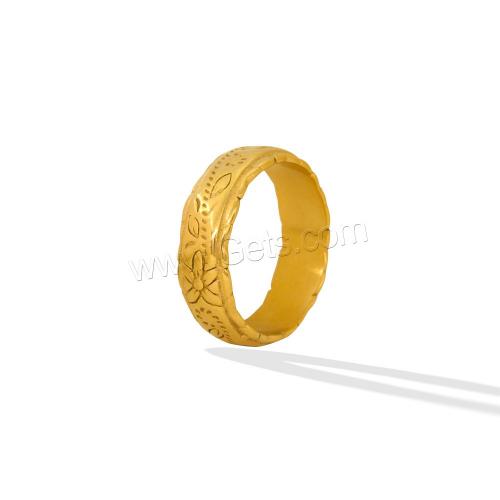 Edelstahl Fingerring, 304 Edelstahl, Vakuum-Ionen-Beschichtung, Modeschmuck & unisex & verschiedene Größen vorhanden, goldfarben, 6mm, verkauft von PC