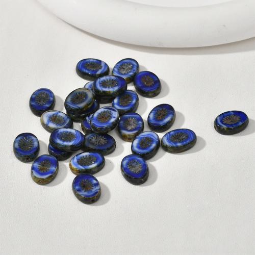 Perles murano faites à la main , chalumeau, ovale, DIY, plus de couleurs à choisir Environ 0.9mm, Vendu par PC