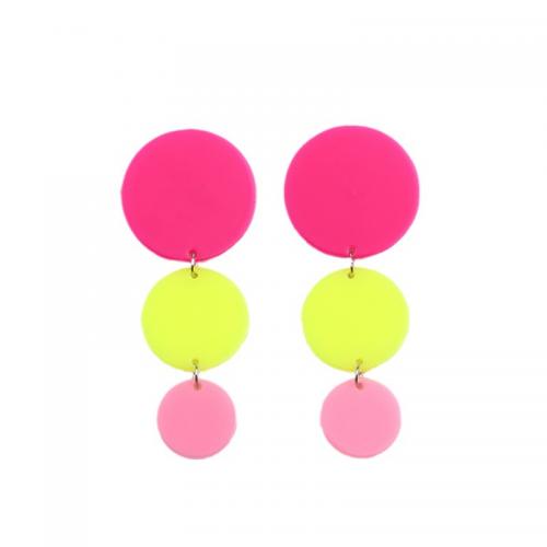 Acrylic Drop Earring, painted, fashion jewelry & for woman [