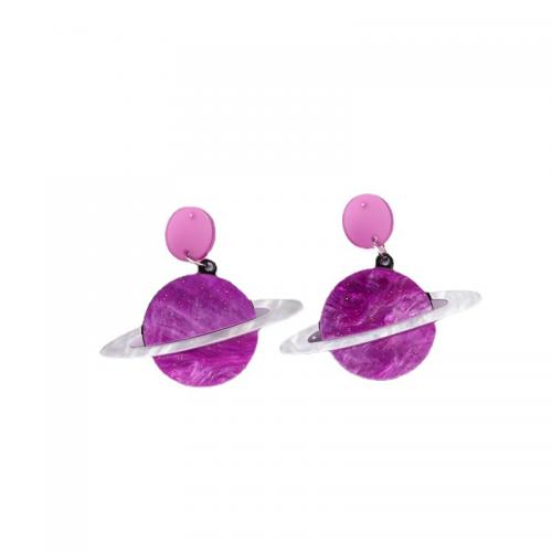 Acrylic Drop Earring, painted, fashion jewelry & for woman [