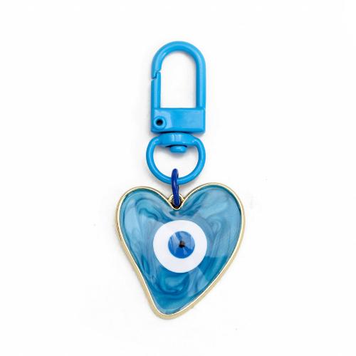 Evil Eye Key Chain, Zinc Alloy, gold color plated & Unisex & evil eye pattern & enamel 