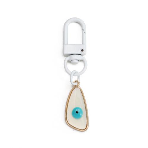 Evil Eye Key Chain, Zinc Alloy, gold color plated & Unisex & evil eye pattern & enamel 