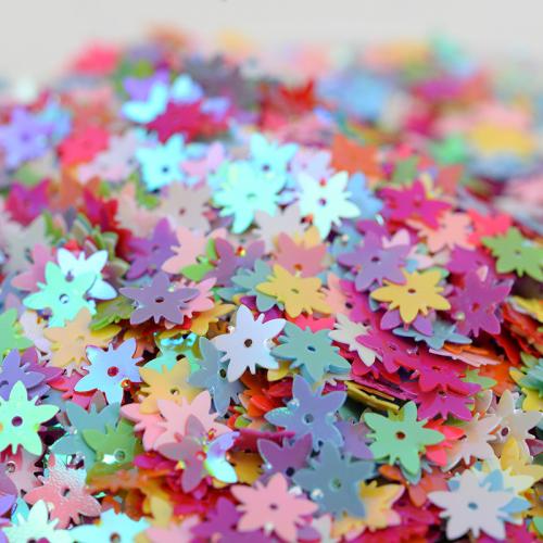 Plastic Sequin Beads, PVC Plastic, Flower, DIY 9mm 