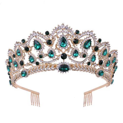 Bridal Tiaras, Zinc Alloy, with Rhinestone, fashion jewelry & for woman & with rhinestone cm .7 cm [