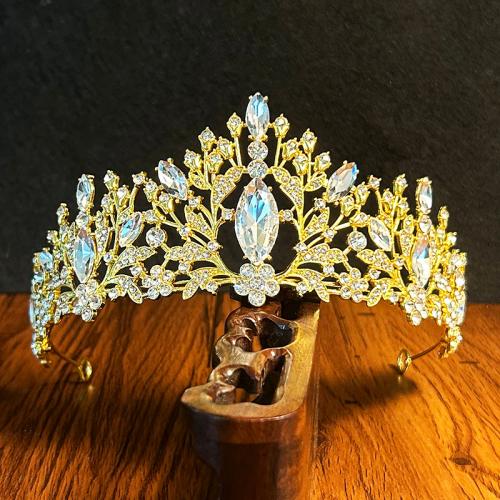 Braut Diademe, Zinklegierung, mit Strass, Modeschmuck & für Frau & mit Strass, keine, Diameter:15 cm,Height:7 cm, verkauft von PC