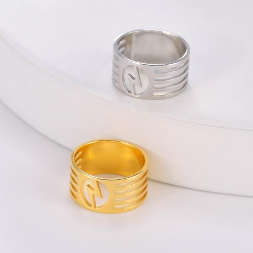 Titan Stahl Fingerring, Titanstahl, plattiert, Modeschmuck & unisex & verschiedene Größen vorhanden & hohl, keine, width:10mm,thickness:2mm., verkauft von PC[