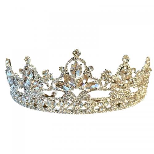 Bridal Tiaras, Zinc Alloy, with Rhinestone, fashion jewelry & for woman & with rhinestone .5 cm cm [