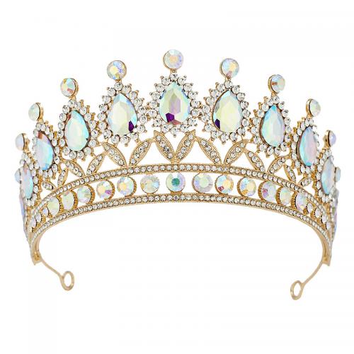 Bridal Tiaras, Zinc Alloy, with Rhinestone, fashion jewelry & for woman & with rhinestone cm .5 cm [