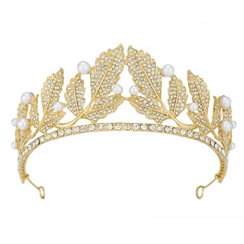 Bridal Tiaras, Zinc Alloy, with Rhinestone & Plastic Pearl, fashion jewelry & for woman & with rhinestone cm cm [