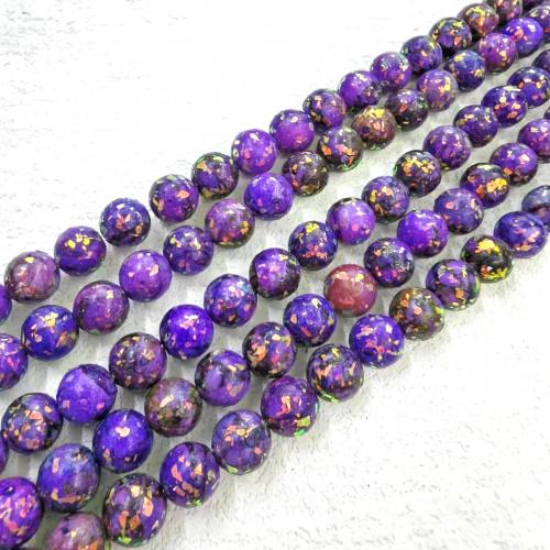 Perles de pierre gemme mixte, Pierre naturelle, Rond, DIY, violet, 8mm, Environ Vendu par brin