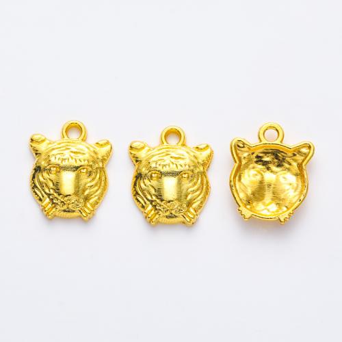 Zinc Alloy Animal Pendants, Tiger, plated, DIY Approx 