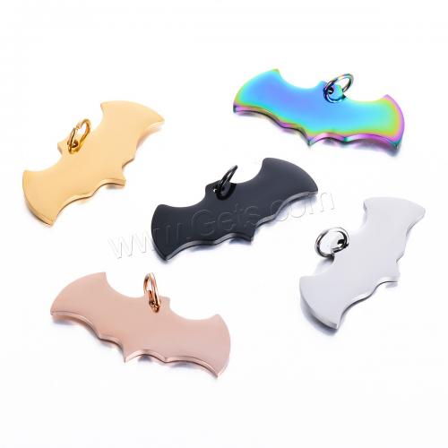 Stainless Steel Animal Pendants, 304 Stainless Steel, Bat, plated, DIY 