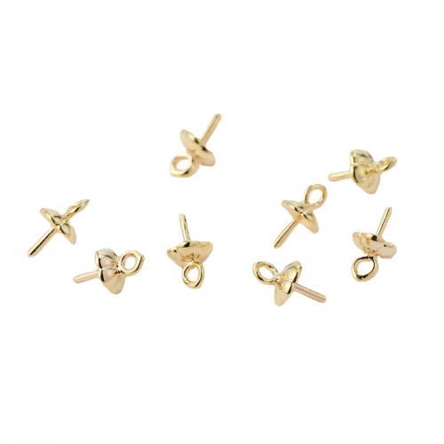 Brass Peg Bail, 14K gold plated, DIY, golden [