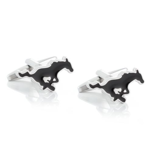 Brass Cufflinks, Horse, for man 