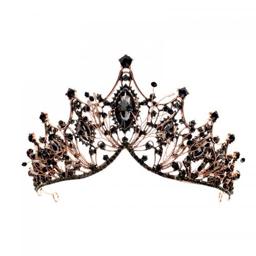 Bridal Tiaras, Zinc Alloy, with Rhinestone, fashion jewelry & for woman & with rhinestone 160mm [