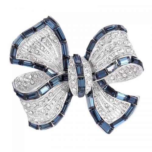 Rhinestone Zinc Alloy Brooch, with Rhinestone, fashion jewelry & for woman & with rhinestone 