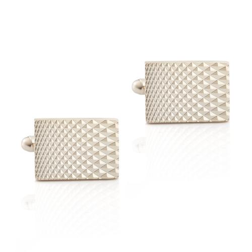 Boutons de manchette en cuivre, laiton, rectangle, Placage de couleur d'or, pour homme Vendu par paire