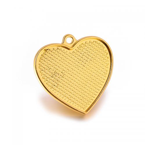 Zinc Alloy Pendant Cabochon Setting, Heart, plated, DIY 30mm 