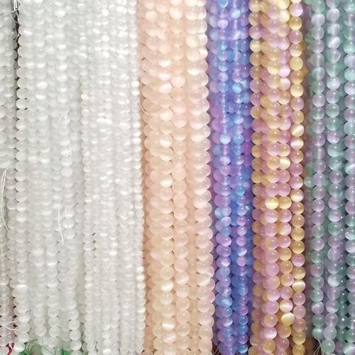 Single Gemstone Beads, Gypsum Stone, Round, DIY Approx 38 cm [