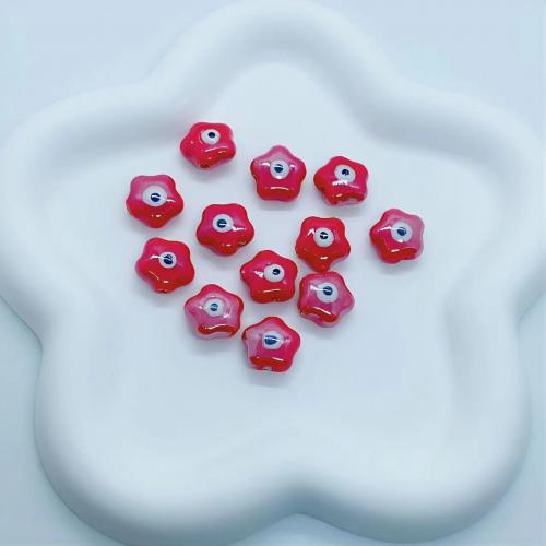 Porcelain Bead, Flower, DIY 15mm [