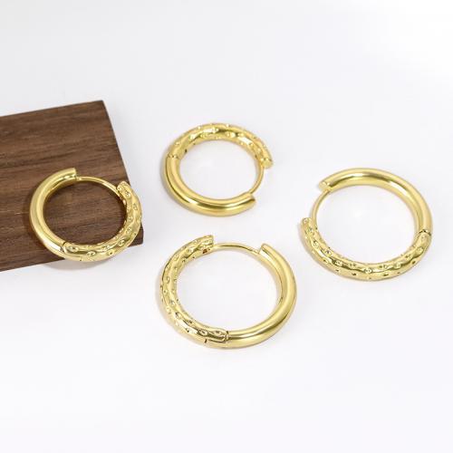 Brass Huggie Anneau d'oreille, laiton, Placage, normes différentes pour le choix & pour femme, doré, Vendu par paire[