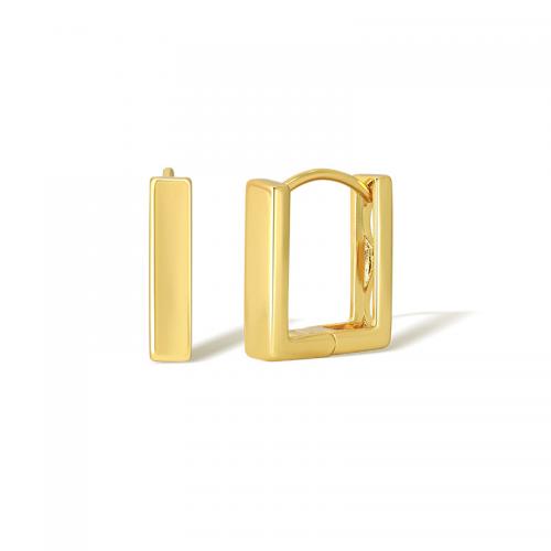 Brass Huggie Anneau d'oreille, laiton, Placage, pour femme, doré, Vendu par paire[