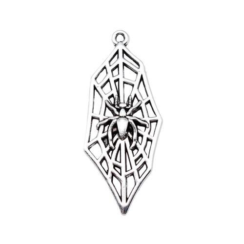 Zinc Alloy Hollow Pendants, Spider Web, antique silver color plated, fashion jewelry & DIY [