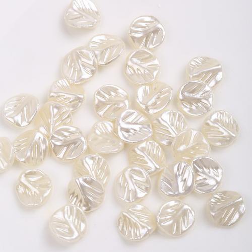 ABS Plastic Pearl Spacer Bead, Leaf, DIY Approx 