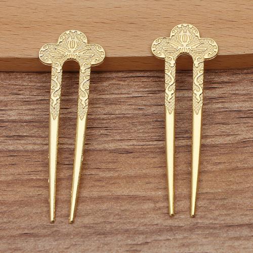 Hair Stick Findings, Zinc Alloy, plated, vintage & for woman Approx [