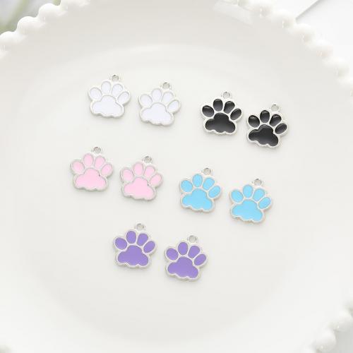 Zinc Alloy Enamel Pendants, Claw, plated, DIY 