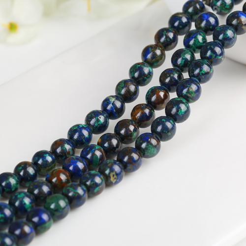 Perles de pierre gemme unique, azurite, Rond, DIY & normes différentes pour le choix, bleu, Vendu par brin