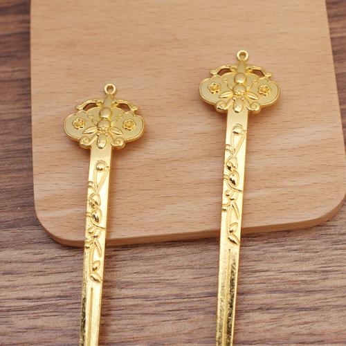 Hair Stick Findings, Zinc Alloy, plated, vintage & DIY & for woman Approx [